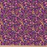 Algodón estampado BIBURY Violeta / Amarillo
